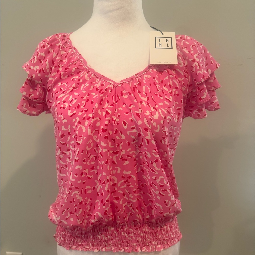 THML Pink Patterned Women's Top
